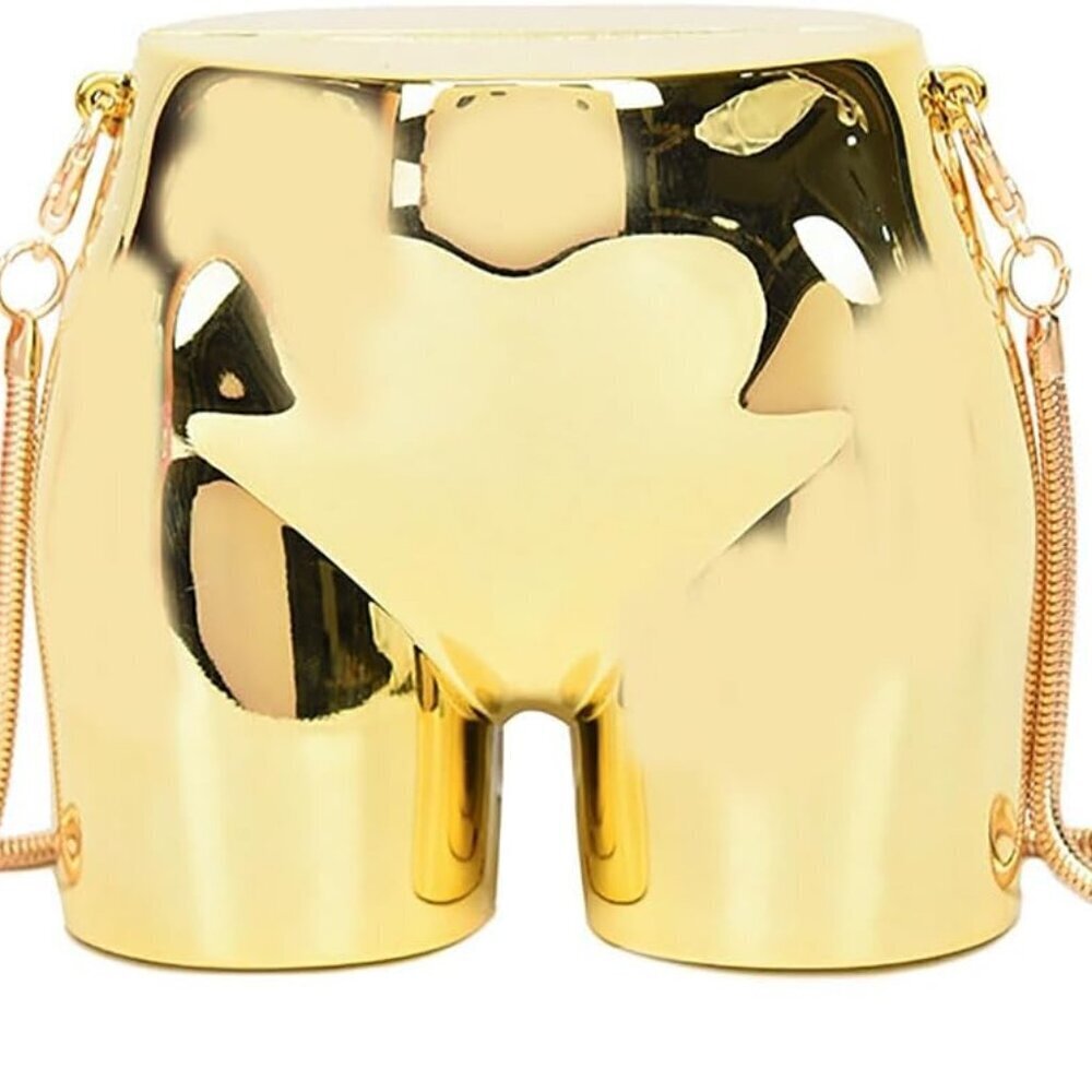 Mini Acrylic Hip-Shaped Evening Bag for Women Crossbody Purse Clutch